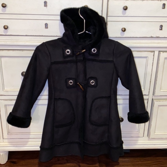 Rothschild Other - Rothschild black coat with hood warm soft cozy interior zipper closure M (5-6)